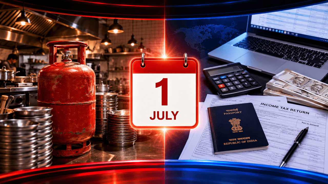 १ जुलैपासून मोठे आर्थिक बदल | LPG सिलेंडर स्वस्त, पासपोर्ट महाग, ITR अंतिम मुदत जवळ